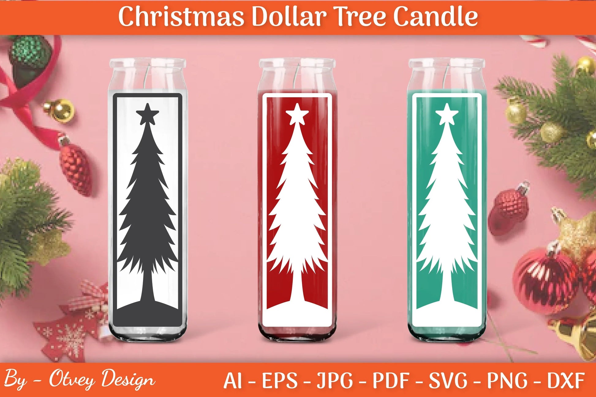 Dollar Candle Tree Christmas SVG Bundle - CraftNest - Digital Crafting and Art