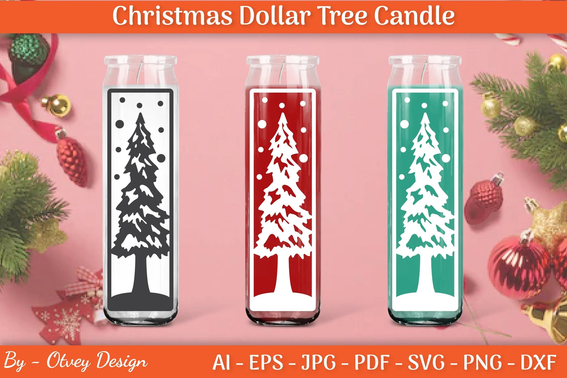 Dollar Candle Tree Christmas SVG Bundle - CraftNest - Digital Crafting and Art