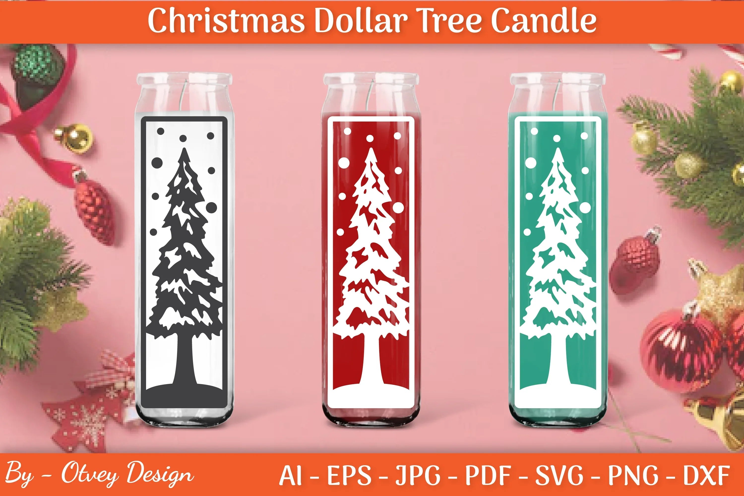 Dollar Candle Tree Christmas SVG Bundle - CraftNest - Digital Crafting and Art