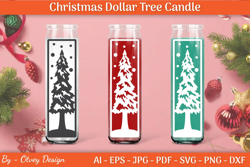 Dollar Candle Tree Christmas SVG Bundle - CraftNest - Digital Crafting and Art