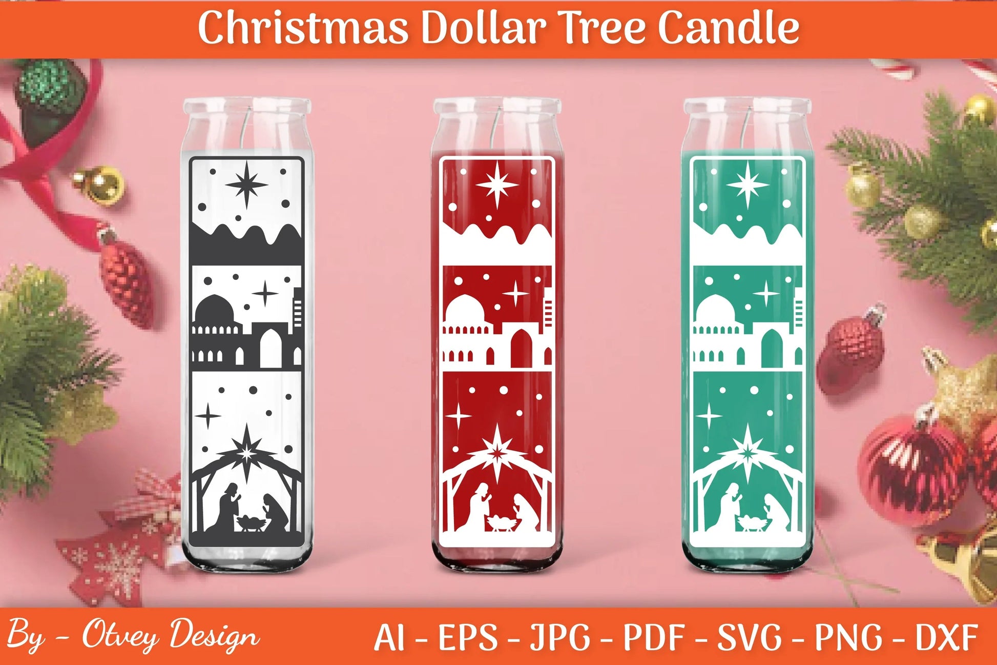 Dollar Candle Tree Nativity SVG Bundle - CraftNest - Digital Crafting and Art