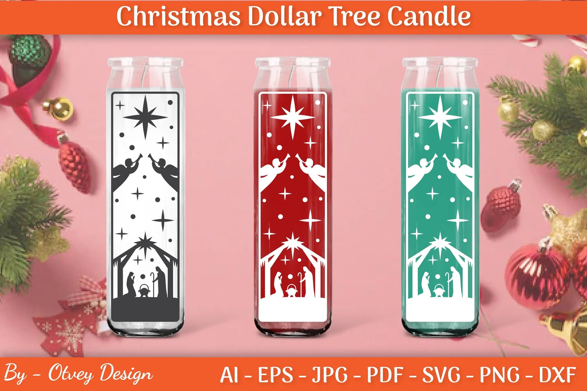 Dollar Candle Tree Nativity SVG Bundle - CraftNest - Digital Crafting and Art