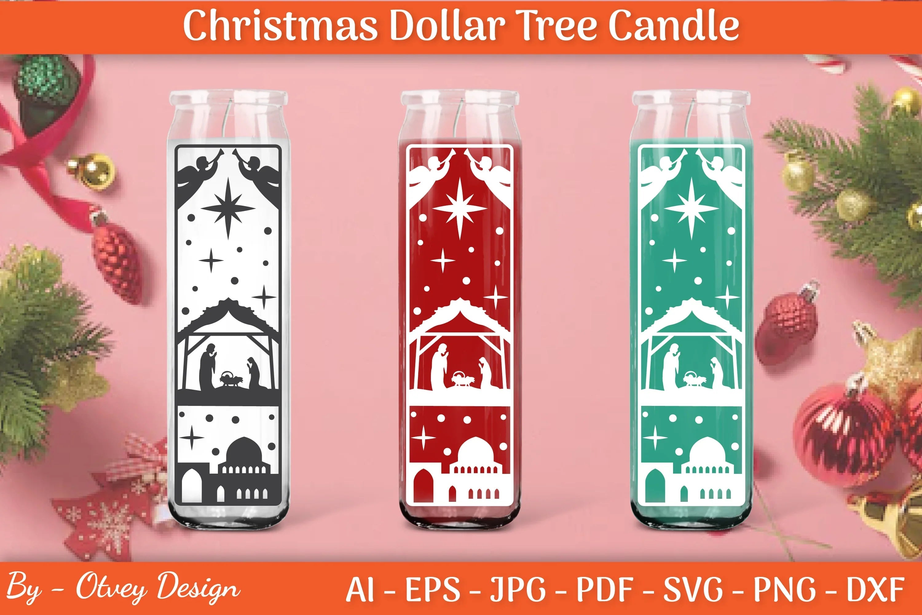 Dollar Candle Tree Nativity SVG Bundle - CraftNest - Digital Crafting and Art