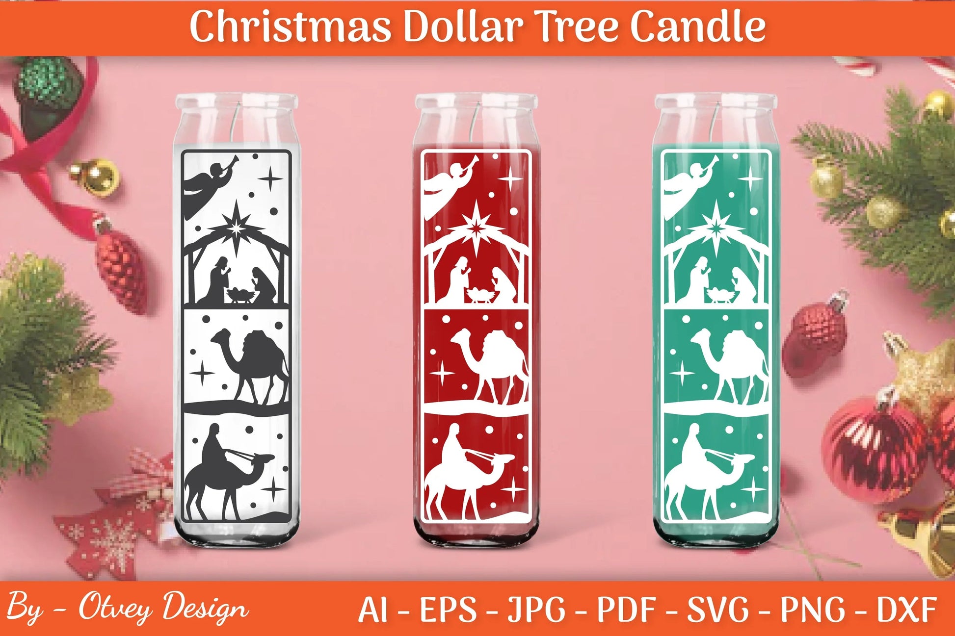 Dollar Candle Tree Nativity SVG Bundle - CraftNest - Digital Crafting and Art