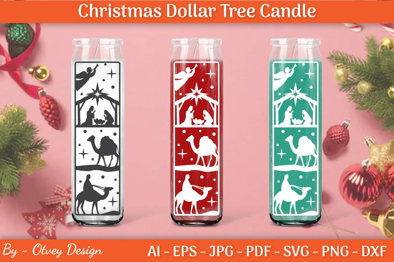 Dollar Candle Tree Nativity SVG Bundle - CraftNest - Digital Crafting and Art