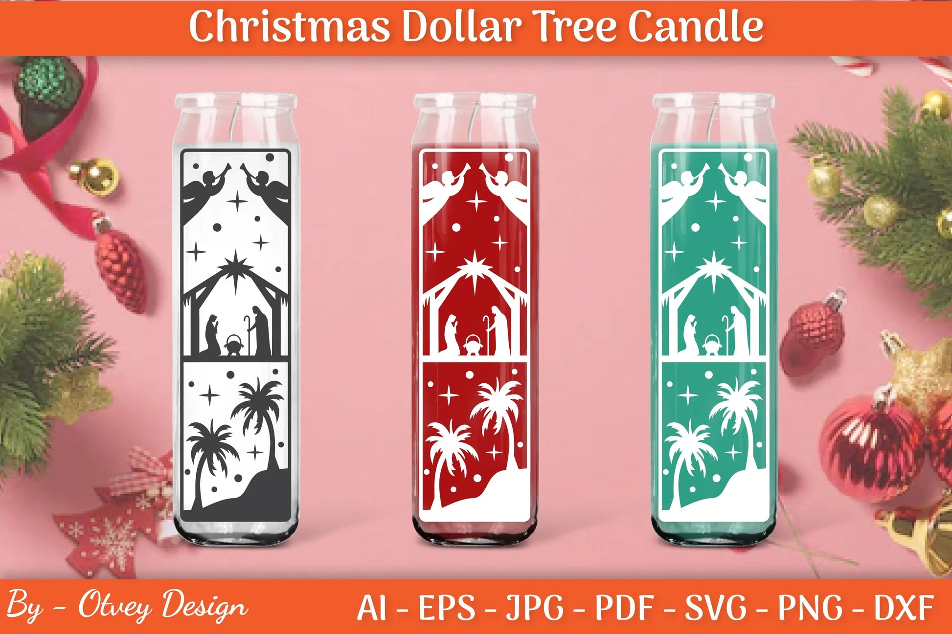 Dollar Candle Tree Nativity SVG Bundle - CraftNest - Digital Crafting and Art