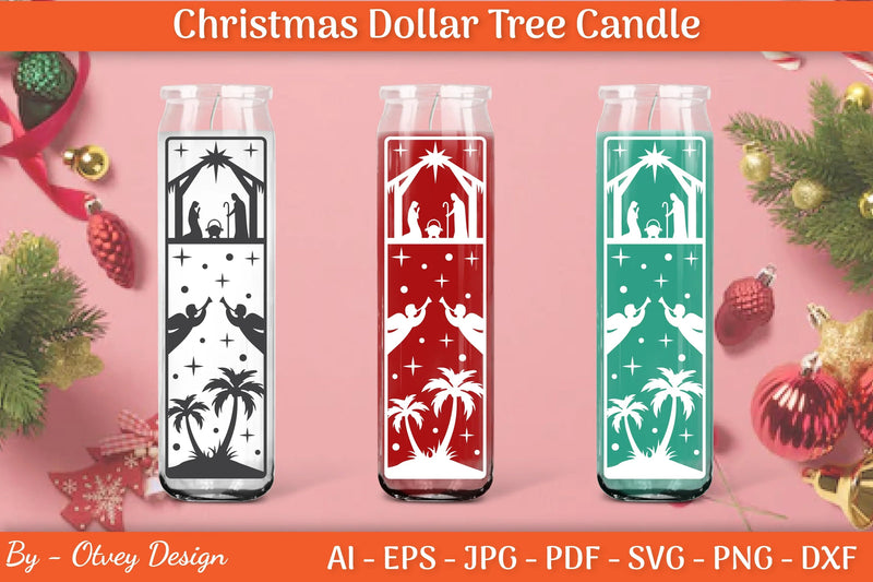 Dollar Candle Tree Nativity SVG Bundle - CraftNest - Digital Crafting and Art