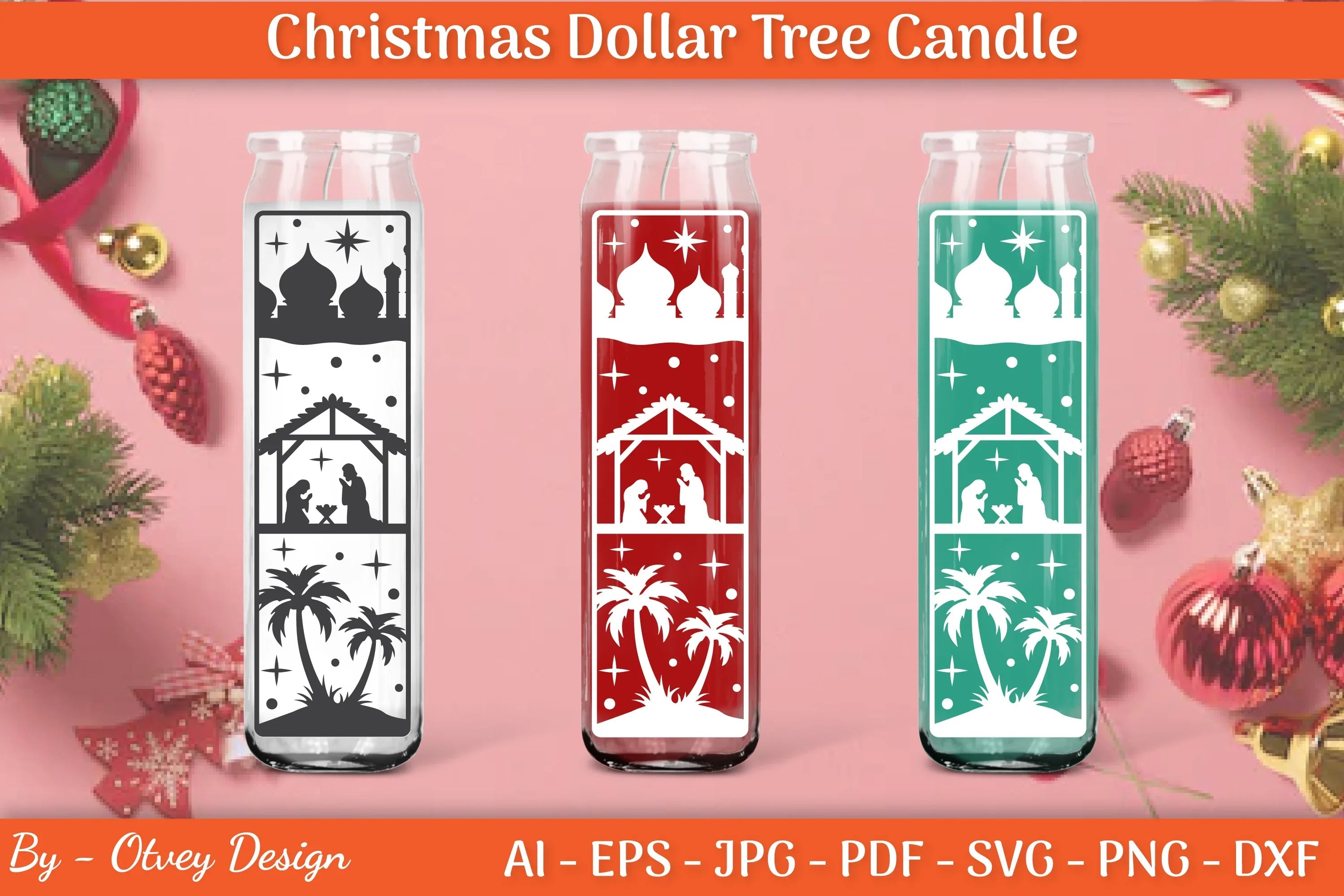 Dollar Candle Tree Nativity SVG Bundle - CraftNest - Digital Crafting and Art