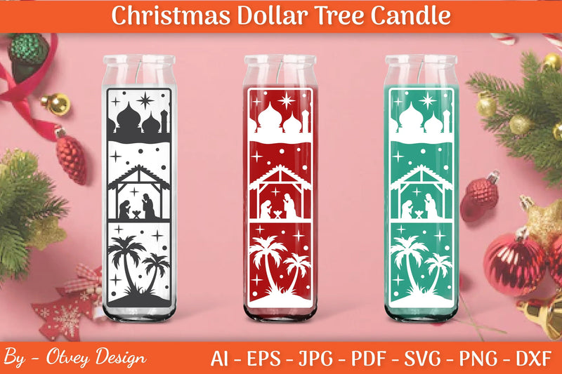 Dollar Candle Tree Nativity SVG Bundle - CraftNest - Digital Crafting and Art
