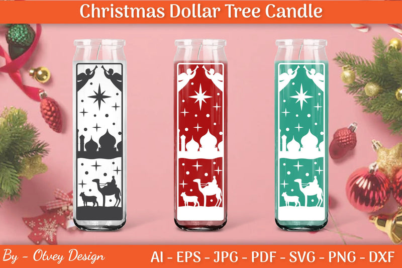Dollar Candle Tree Nativity SVG Bundle - CraftNest - Digital Crafting and Art