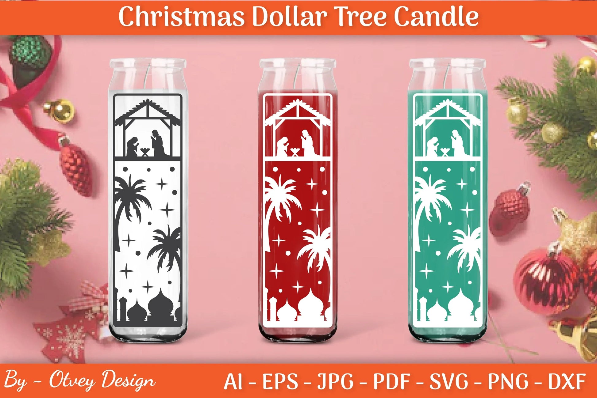 Dollar Candle Tree Nativity SVG Bundle - CraftNest - Digital Crafting and Art