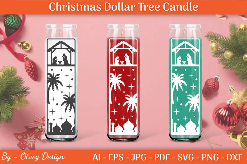 Dollar Candle Tree Nativity SVG Bundle - CraftNest - Digital Crafting and Art