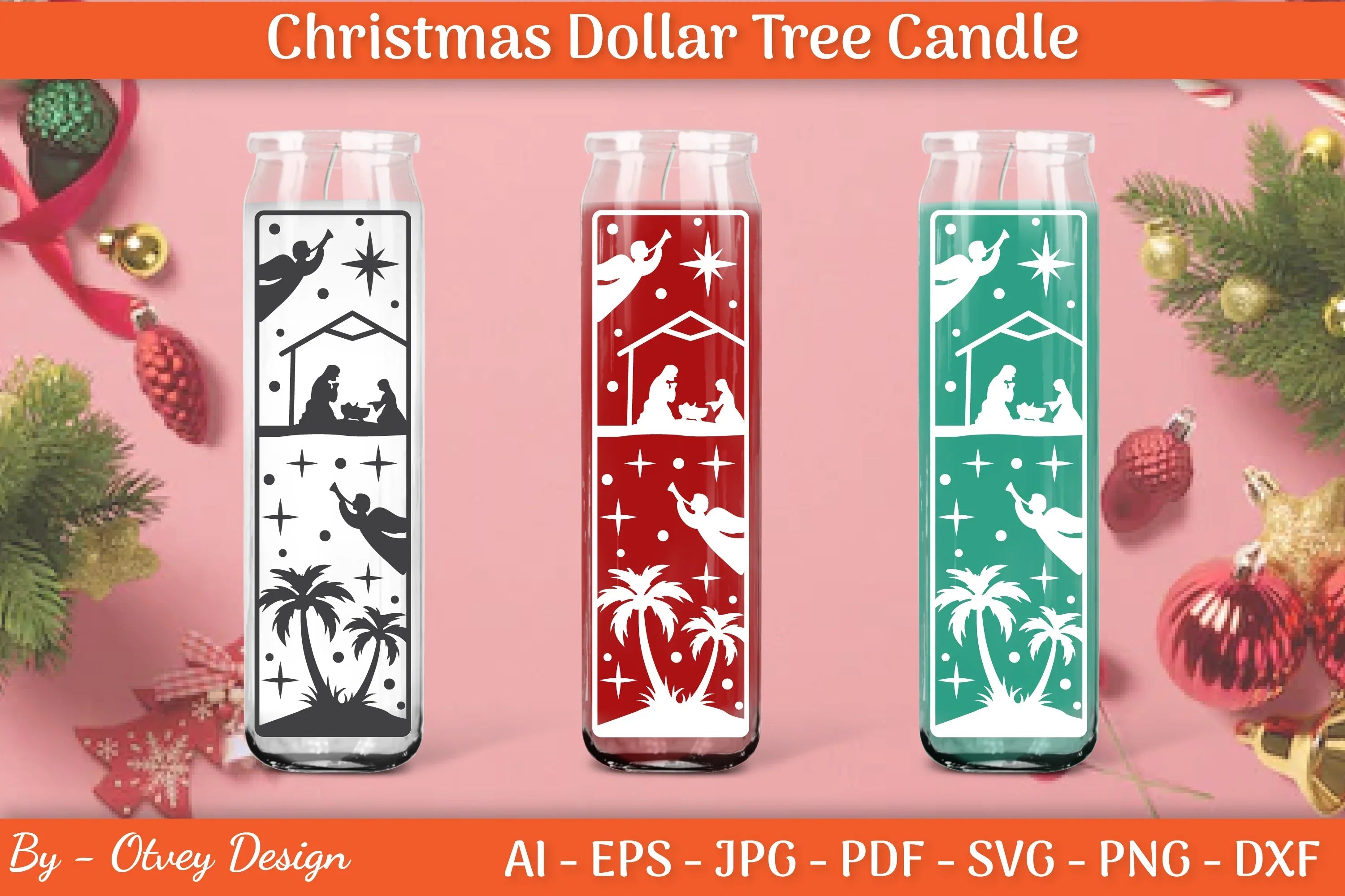 Dollar Candle Tree Nativity SVG Bundle - CraftNest - Digital Crafting and Art