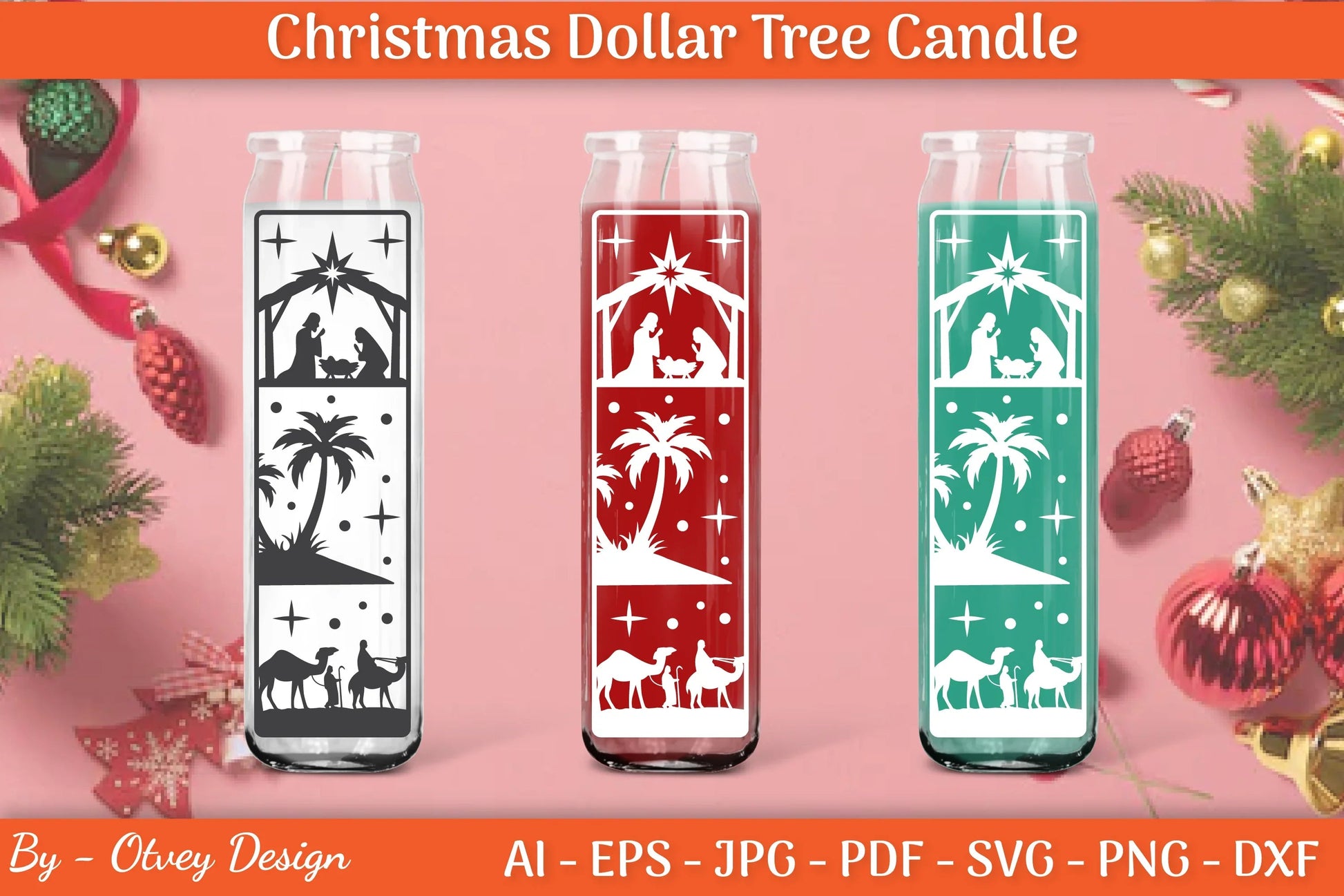 Dollar Candle Tree Nativity SVG Bundle - CraftNest - Digital Crafting and Art