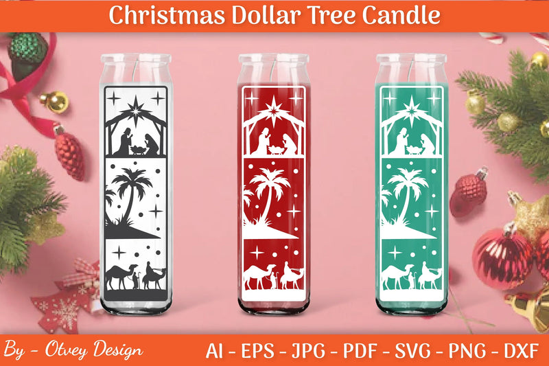 Dollar Candle Tree Nativity SVG Bundle - CraftNest - Digital Crafting and Art