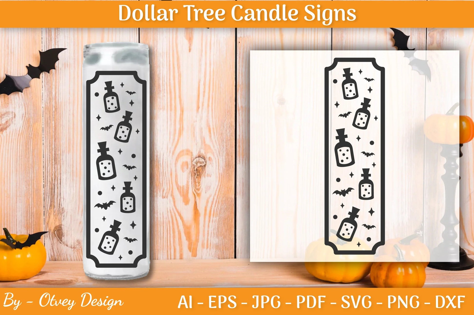 Dollar Tree Halloween Candle SVG Bundle - CraftNest - Digital Crafting and Art
