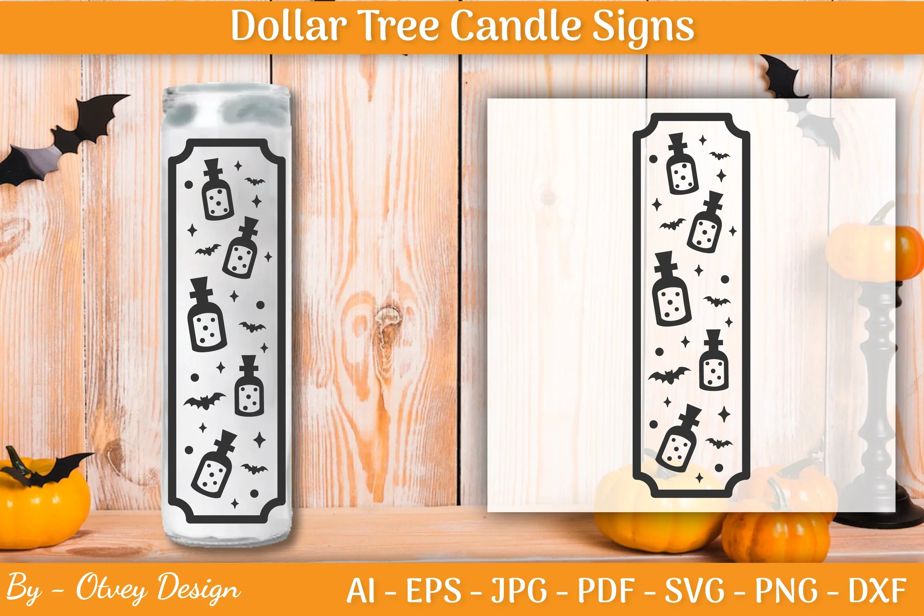 Dollar Tree Halloween Candle SVG Bundle - CraftNest - Digital Crafting and Art