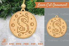 Dollar Sign Laser Cut Ornament SVG Bundle - CraftNest - Digital Crafting and Art