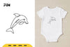 Dolphin Continuous Line Clipart Bundle