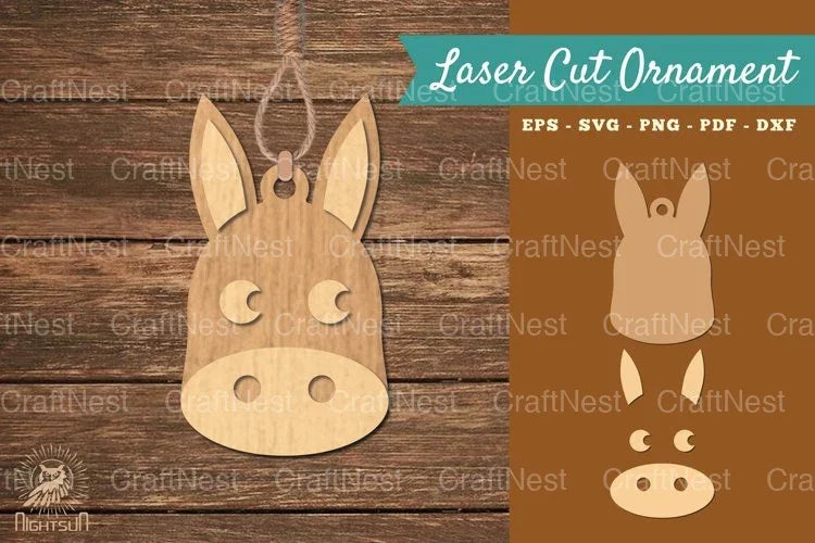 Donkey Laser Cut Ornament Clipart Bundle - CraftNest - Digital Crafting and Art