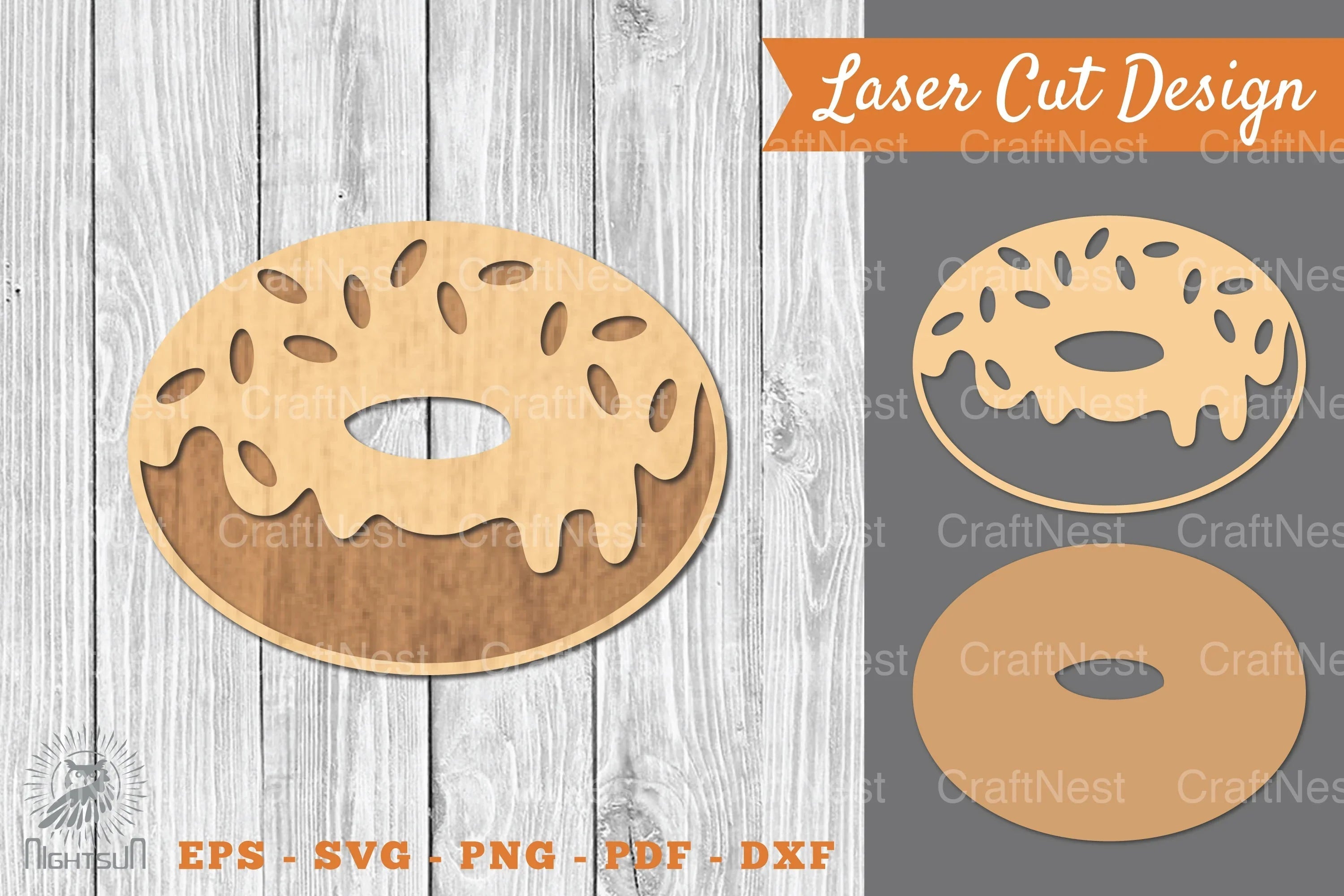 Donut Laser Cut Decoration Clipart Bundle - CraftNest - Digital Crafting and Art