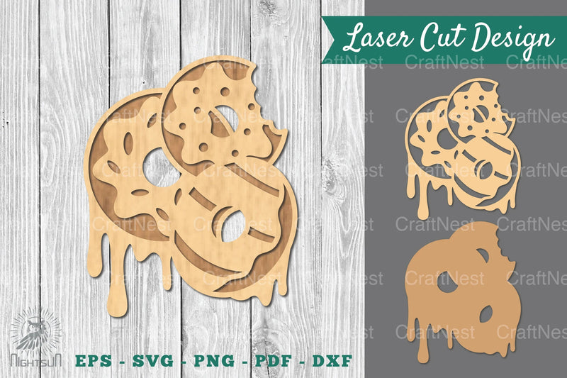 Donut Laser Cut Decoration Clipart Bundle - CraftNest - Digital Crafting and Art