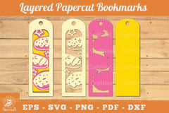 Donut Papercut Bookmark SVG Bundle - CraftNest - Digital Crafting and Art