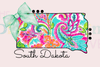 South Dakota Floral Paisley Doodle Clipart Bundle
