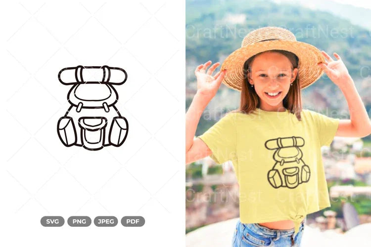 Doodle Backpack Camping SVG Bundle - CraftNest - Digital Crafting and Art