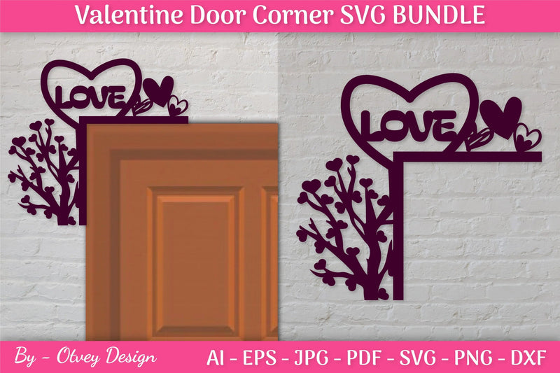 Door Corner Valentine SVG Bundle - CraftNest - Digital Crafting and Art
