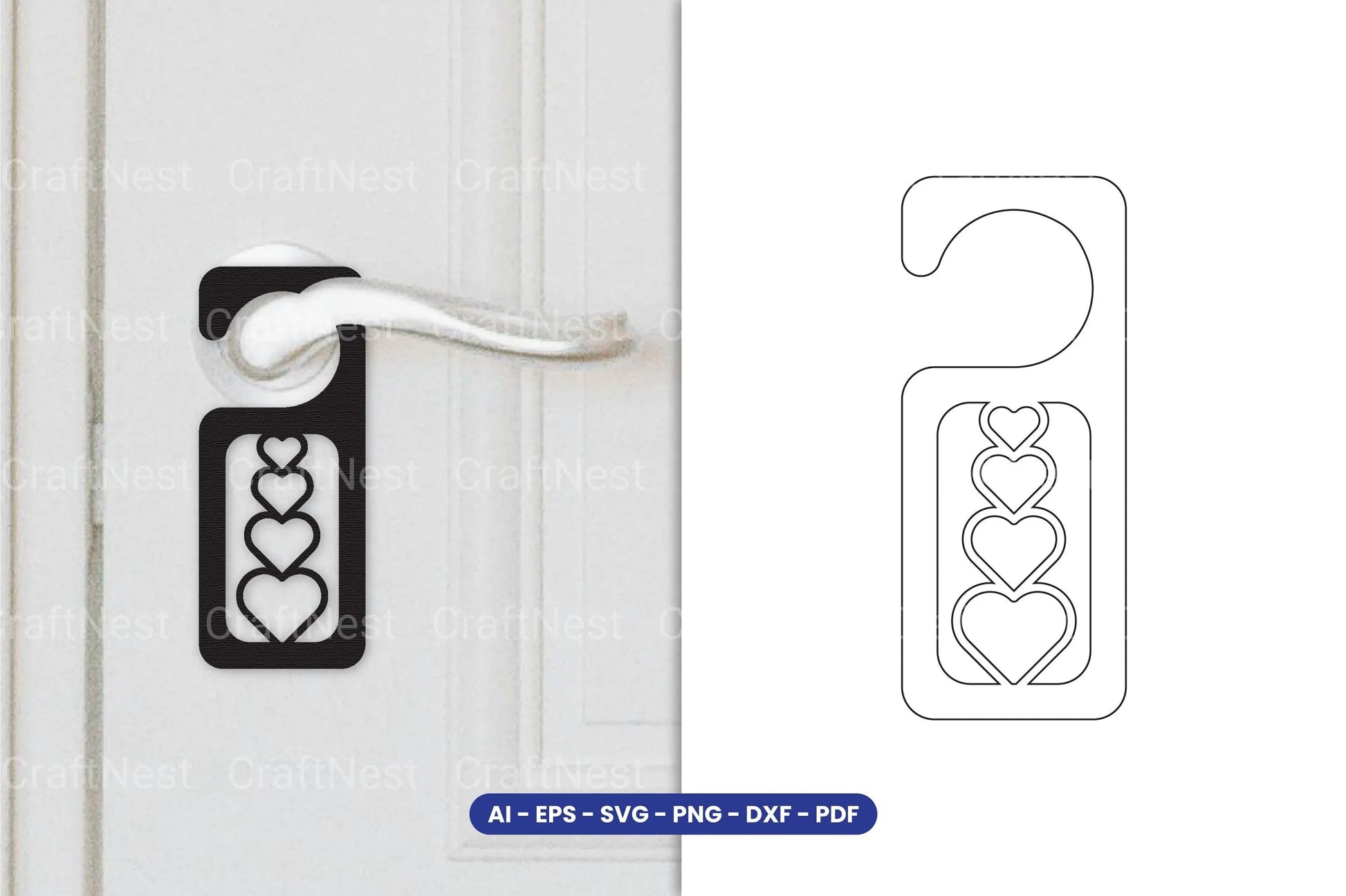 Door Hanger Laser Cut SVG Bundle - CraftNest - Digital Crafting and Art