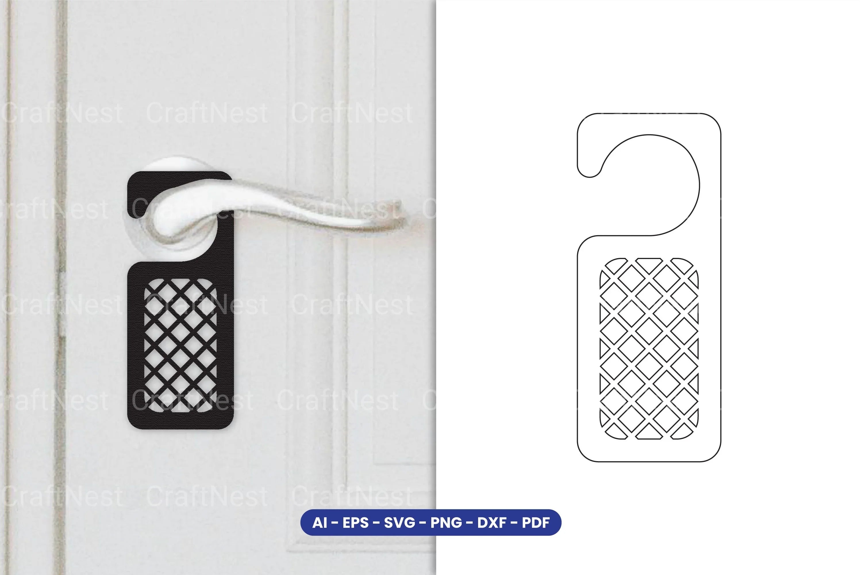 Door Hanger Laser Cut SVG Bundle - CraftNest - Digital Crafting and Art