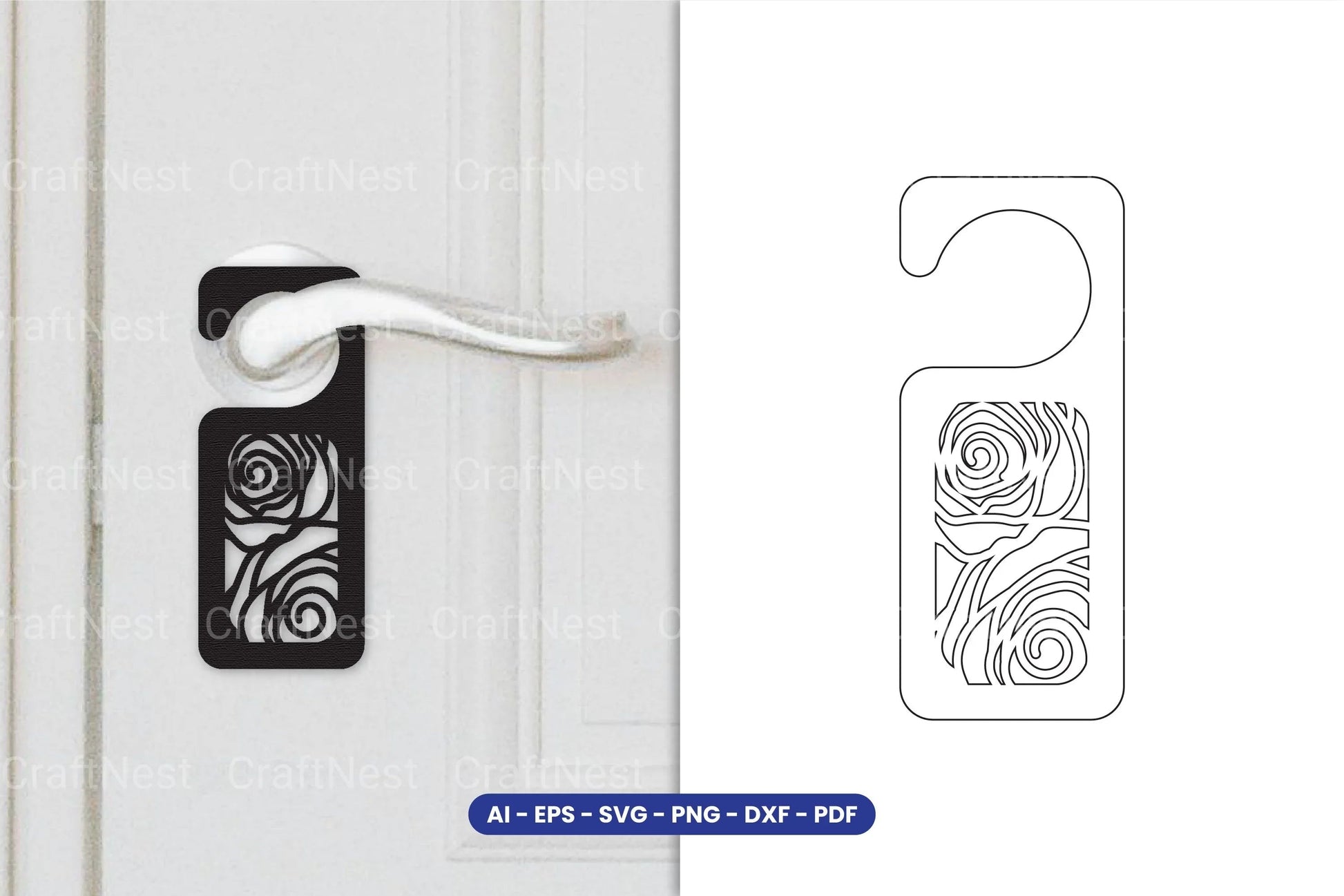 Door Hanger Laser Cut SVG Bundle - CraftNest - Digital Crafting and Art