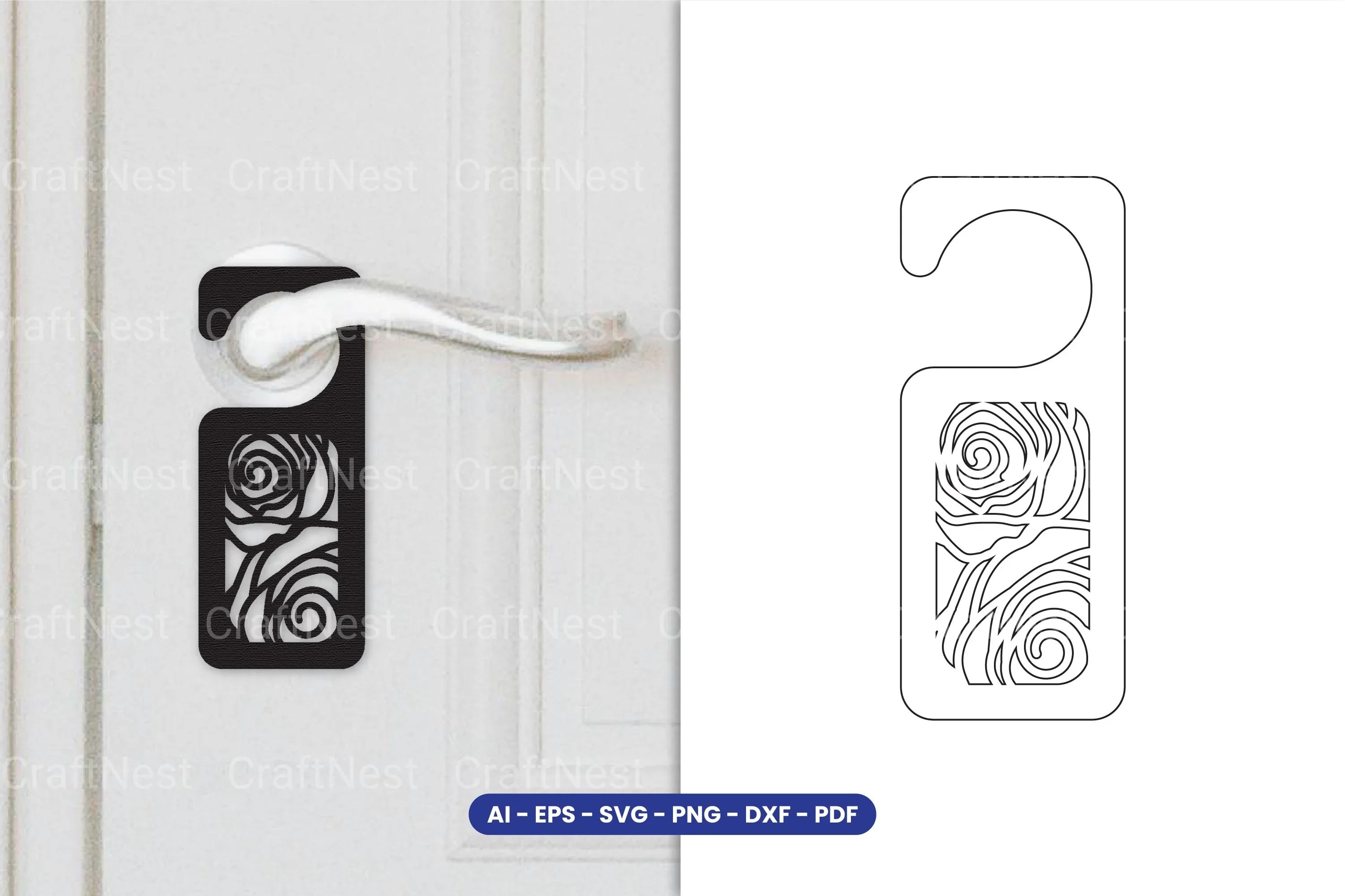 Door Hanger Laser Cut SVG Bundle - CraftNest - Digital Crafting and Art