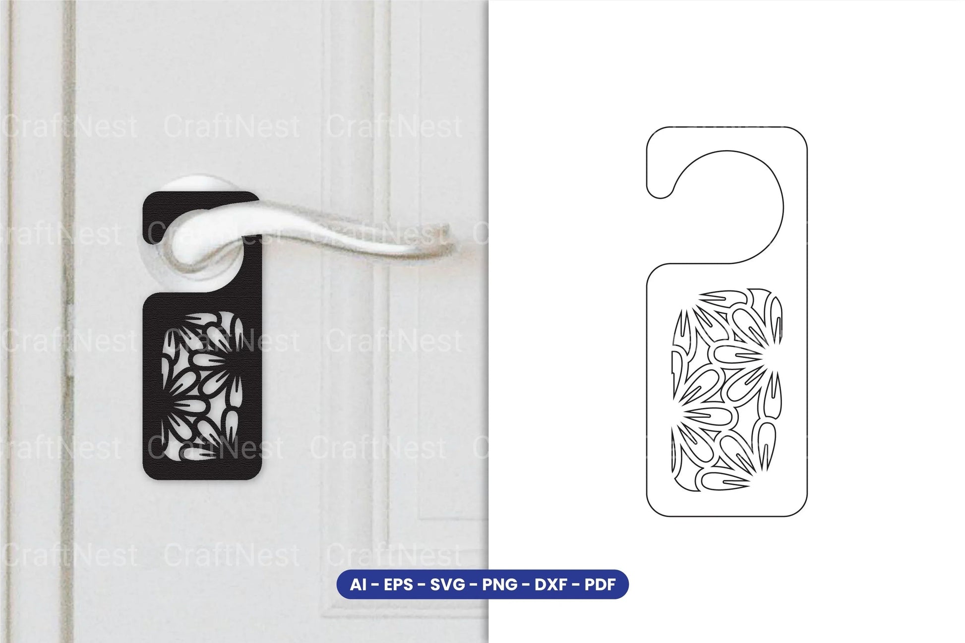 Door Hanger Laser Cut SVG Bundle - 6 Designs - CraftNest - Digital Crafting and Art