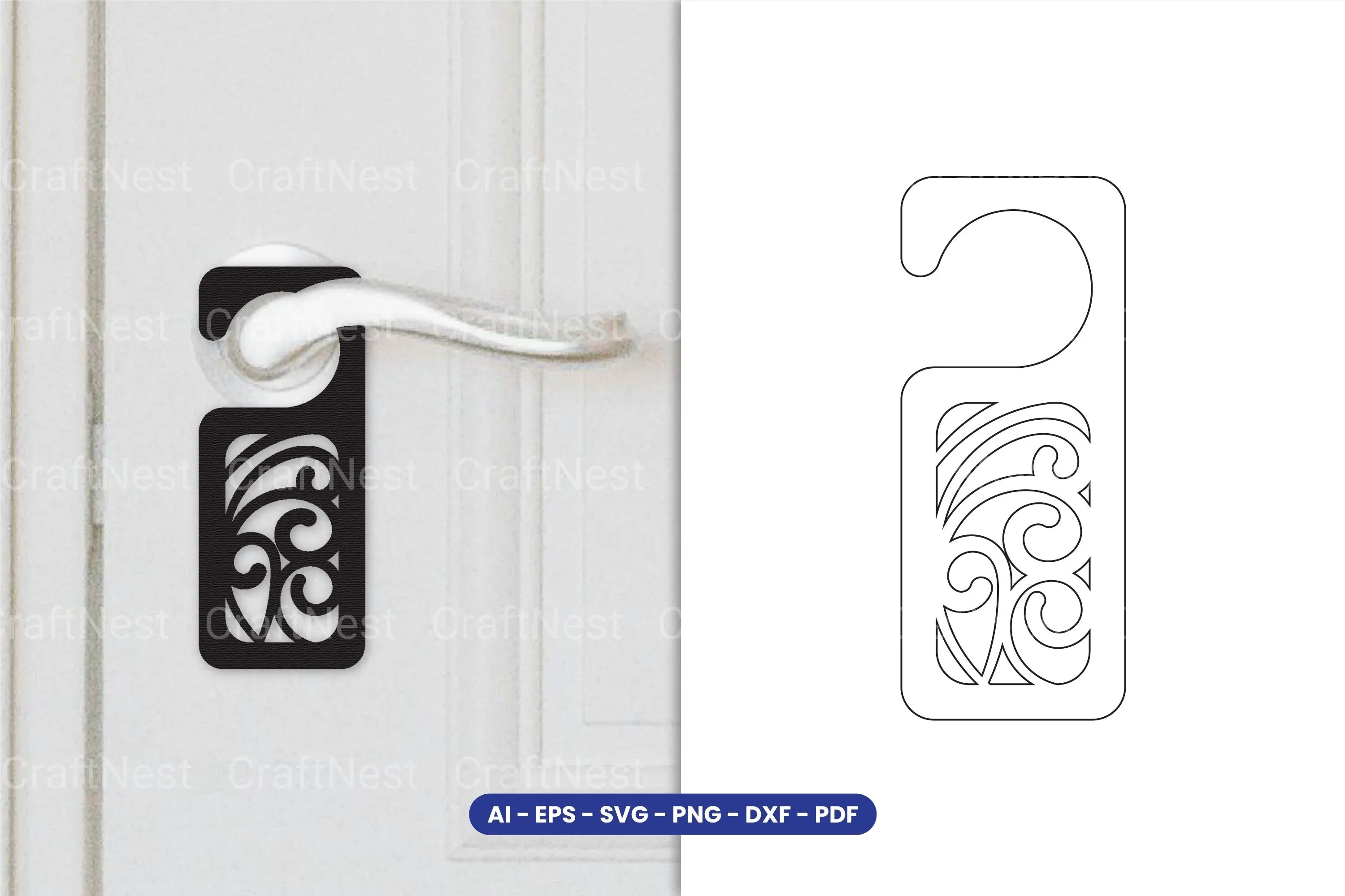Door Hanger Laser Cut SVG Bundle - CraftNest - Digital Crafting and Art