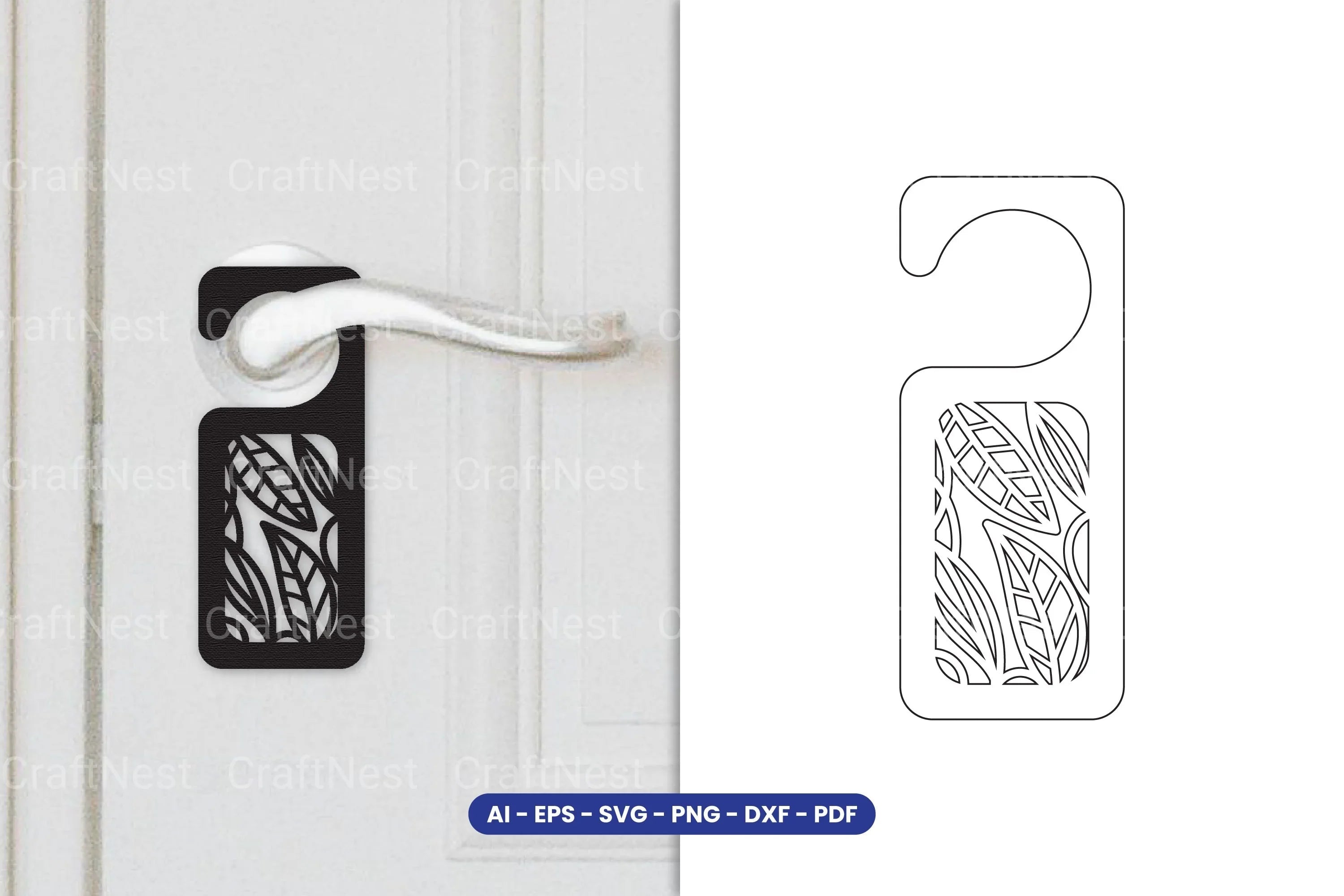 Door Hanger Laser Cut SVG Bundle - CraftNest - Digital Crafting and Art