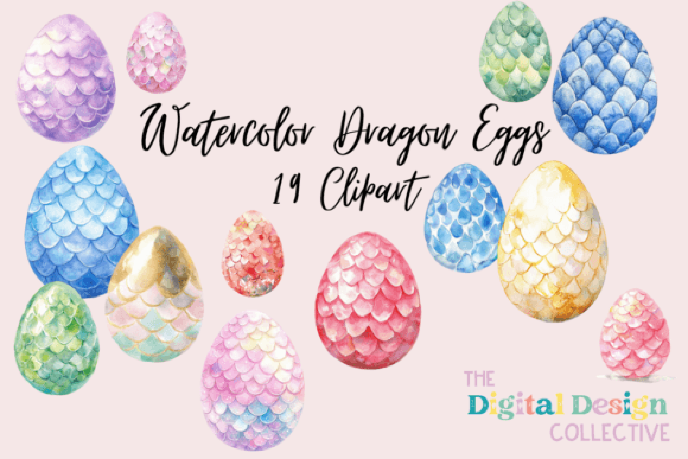 Dragon Egg Clipart Bundle