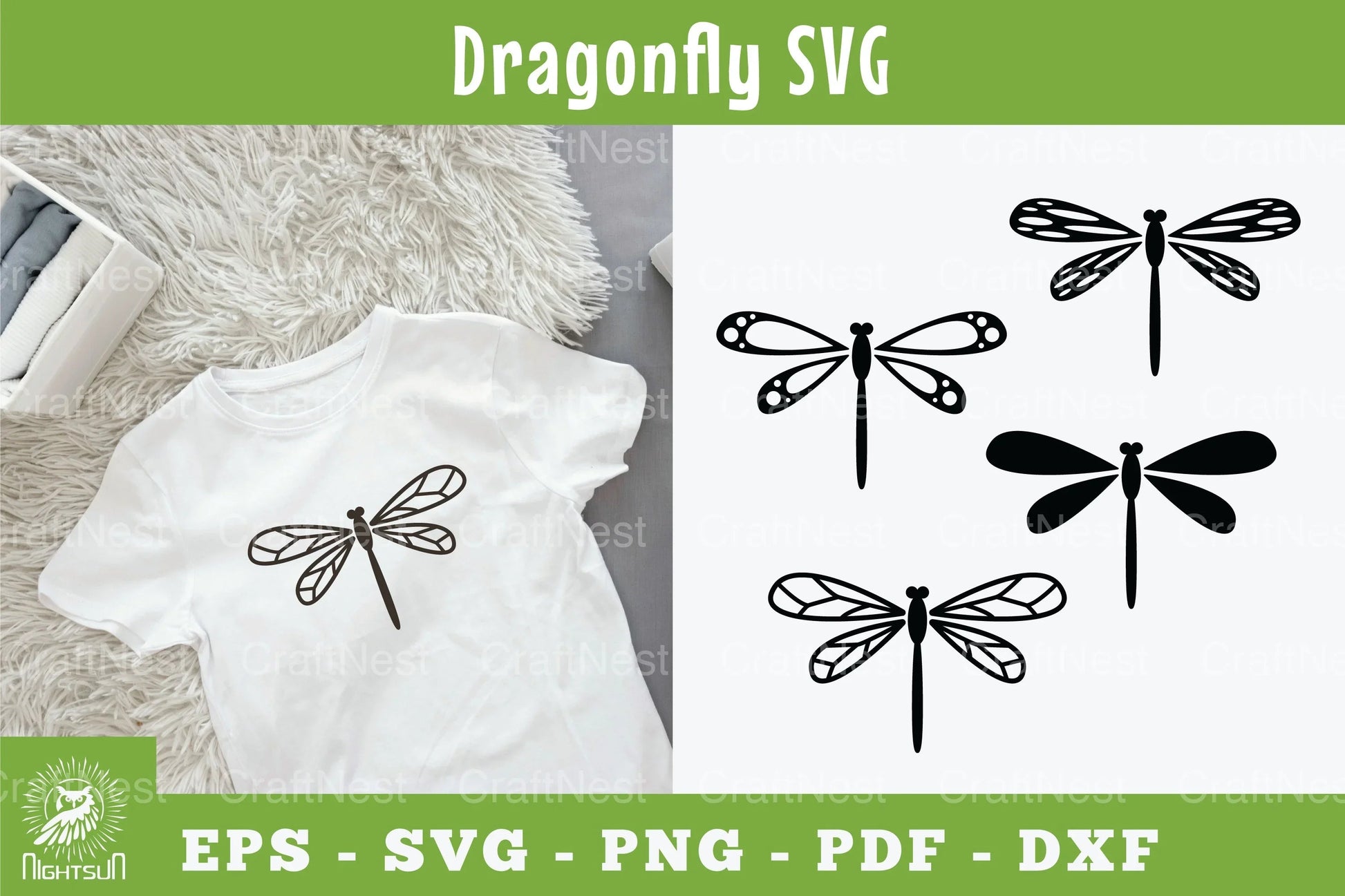 Dragonfly Silhouette Clipart Bundle - CraftNest - Digital Crafting and Art