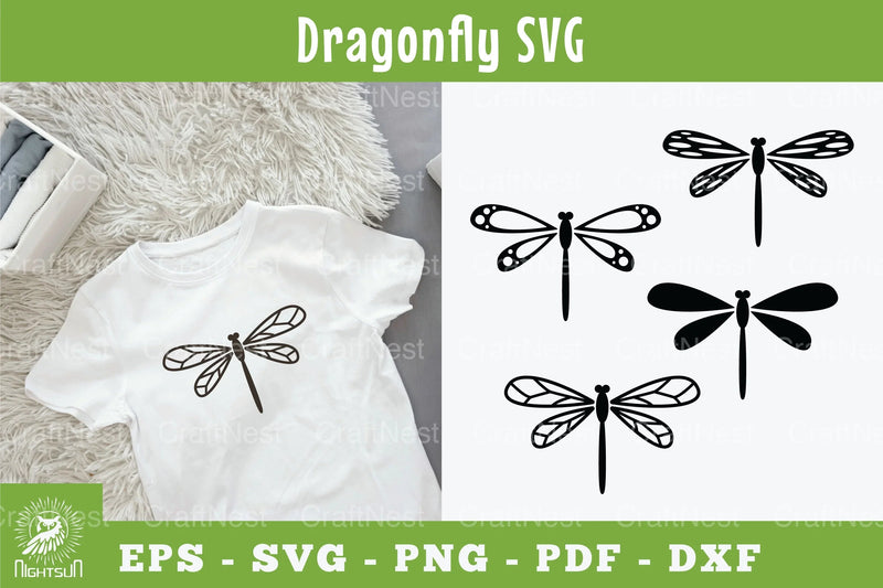 Dragonfly Silhouette Clipart Bundle - CraftNest - Digital Crafting and Art