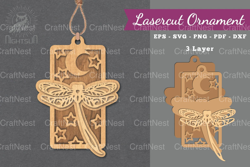 Dragonfly Laser Cut Ornament Clipart Bundle - CraftNest - Digital Crafting and Art
