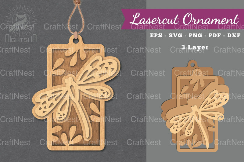 Dragonfly Laser Cut Ornament Clipart Bundle - CraftNest - Digital Crafting and Art