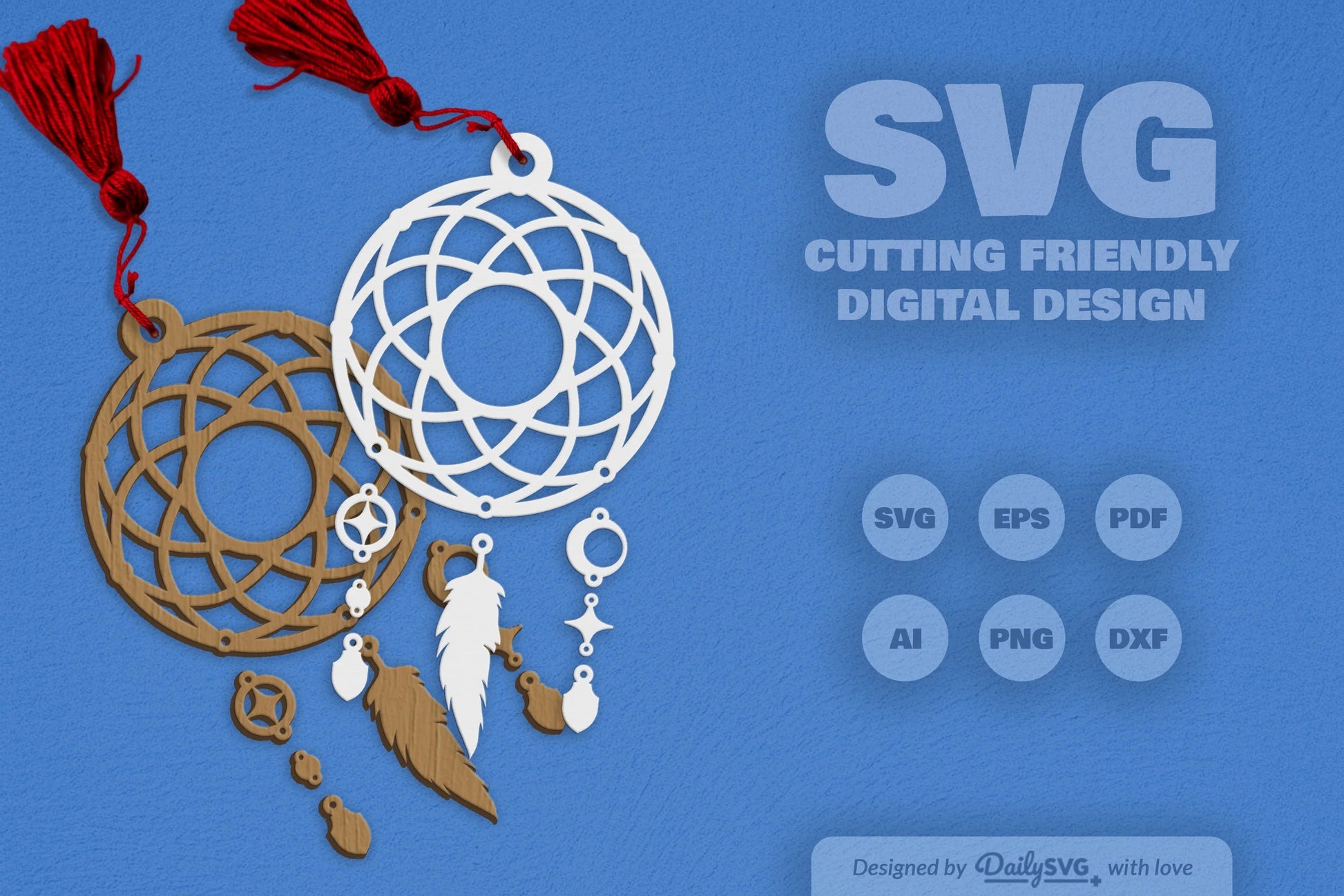 Dream Catcher Laser Cut Set Clipart SVG Bundle - CraftNest - Digital Crafting and Art
