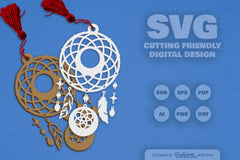 Dream Catcher Laser Cut Set Clipart SVG Bundle - CraftNest - Digital Crafting and Art