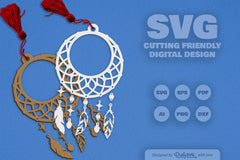 Dream Catcher Laser Cut Set Clipart SVG Bundle - CraftNest - Digital Crafting and Art