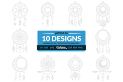 Dream Catcher Laser Cut Set Clipart SVG Bundle - CraftNest - Digital Crafting and Art