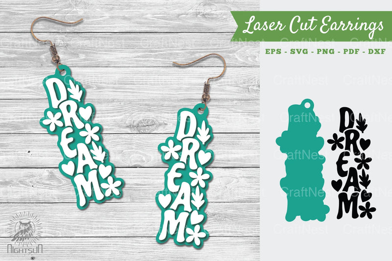 Dream Laser Cut Earrings SVG Bundle - CraftNest - Digital Crafting and Art