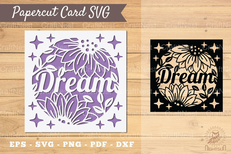 Dream Papercut Card SVG Bundle - CraftNest - Digital Crafting and Art