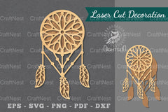 Dreamcatcher Laser Cut Decoration Clipart Bundle - CraftNest - Digital Crafting and Art
