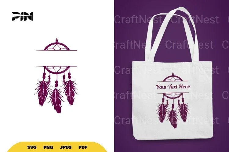 Dreamcatcher Split Border SVG Bundle - CraftNest - Digital Crafting and Art